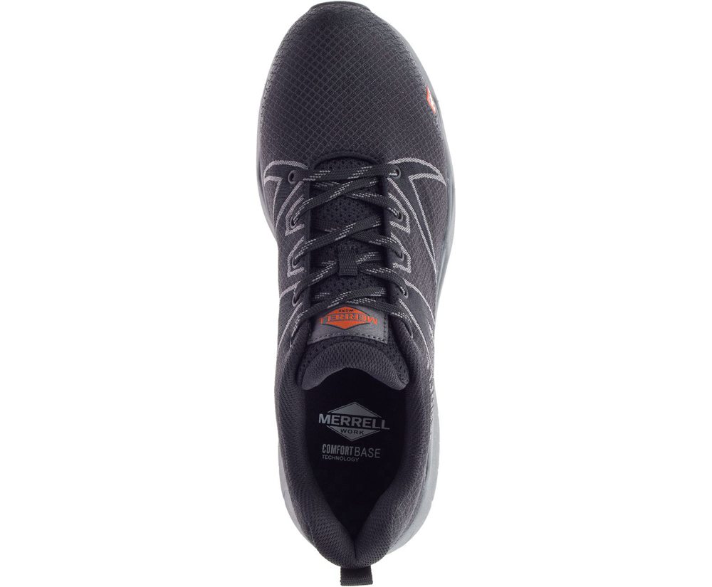 Buty Sportowe Merrell Męskie Czarne - Fullbench 55 Alloy Toe Wide Width - 526473-XZK